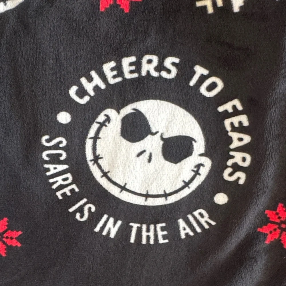 Disney Black and White and Red Snowflake Nightmare Before Christmas Pajama Pants